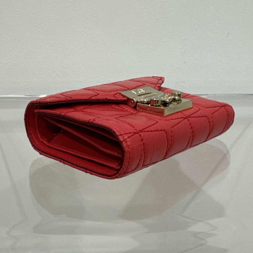 *Authentic* Mcm Small Tri Fold Wallet In Red W/Go… - image 3